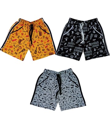 atlans Pack of 2 Cotton Blend Shorts For Boys ( Black )