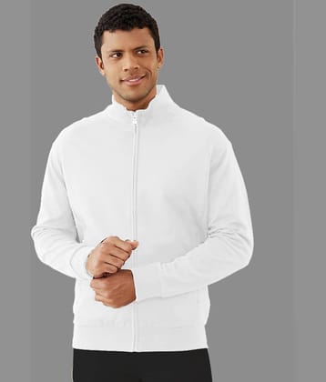 AOOSH Fleece Men's Casual Jacket - White ( Pack of 1 )