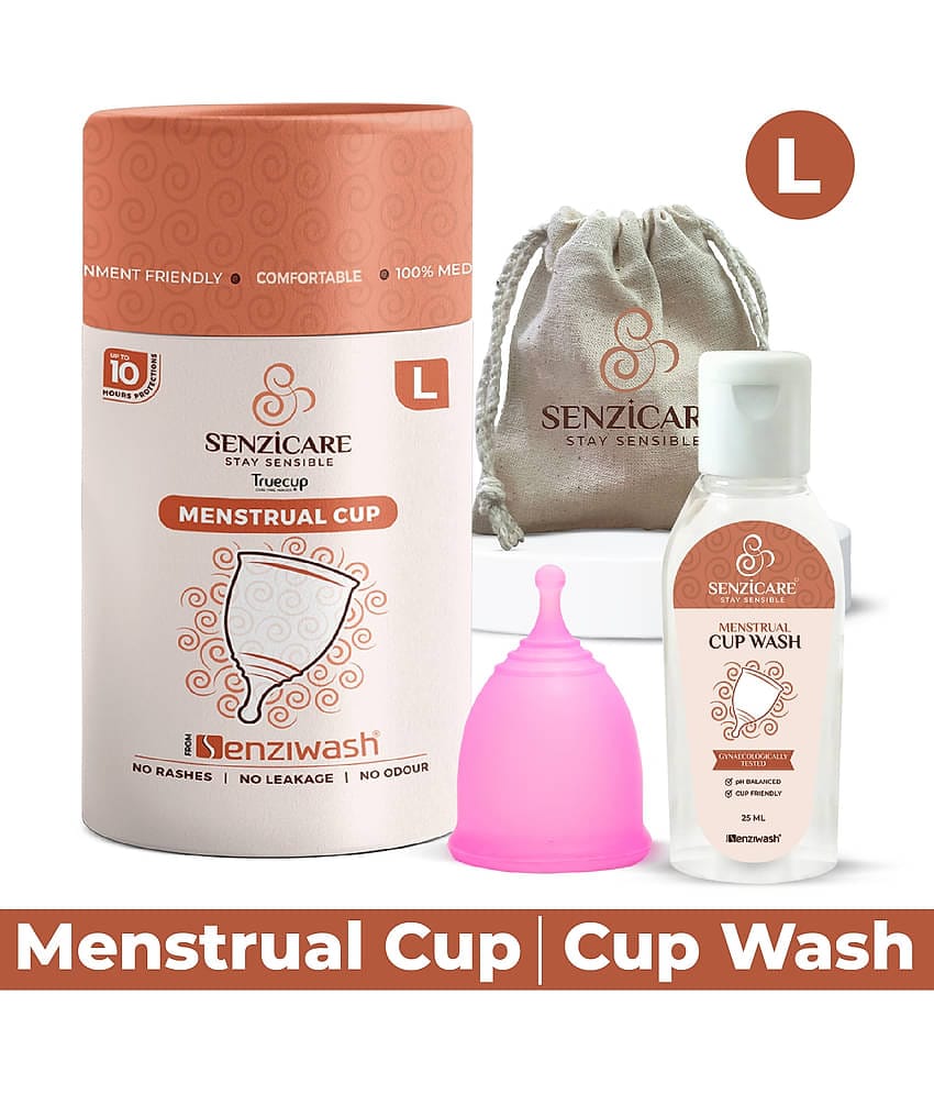 Senziwash Silicone Reusable Menstrual Cup Large ( Pack of 1 )