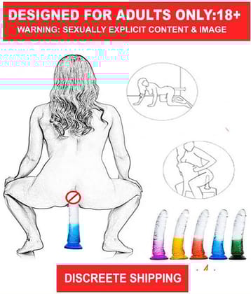 14 Inch Suction Base St&ud Realastic Feeling RAI*NB*OW Dildo For Women BY CRAZYNYT