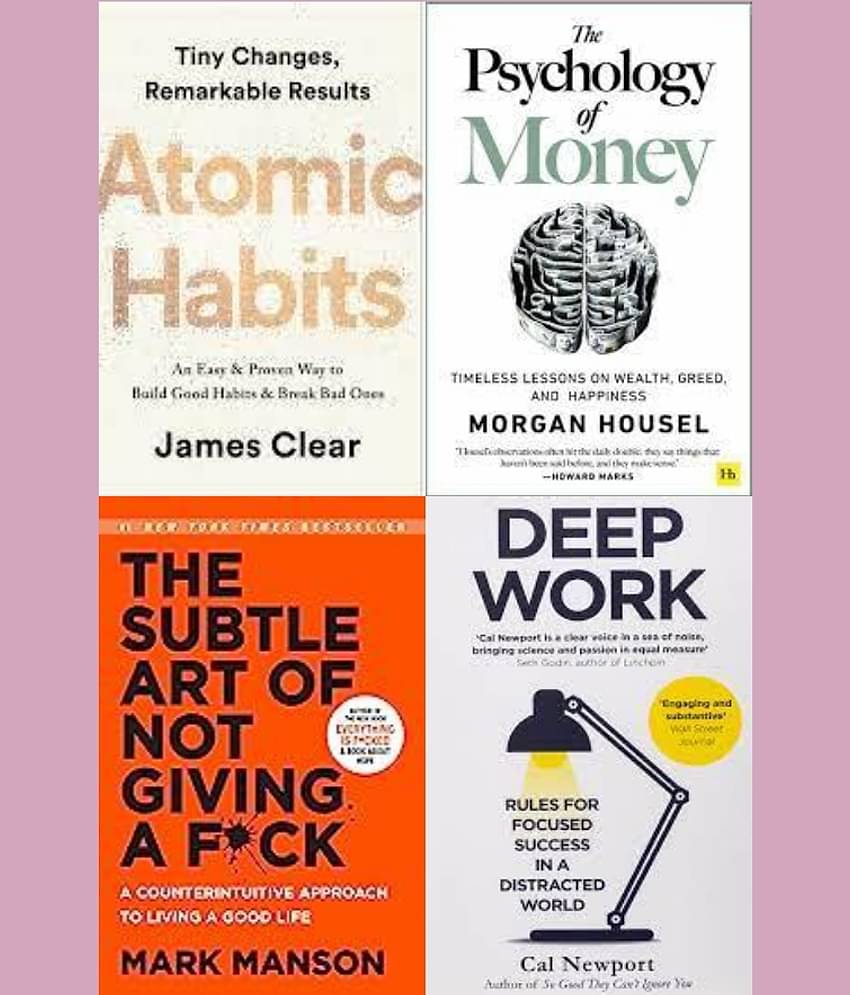 AtomicHabits +The Psychology of Money + The Subtle Art + Deep Work