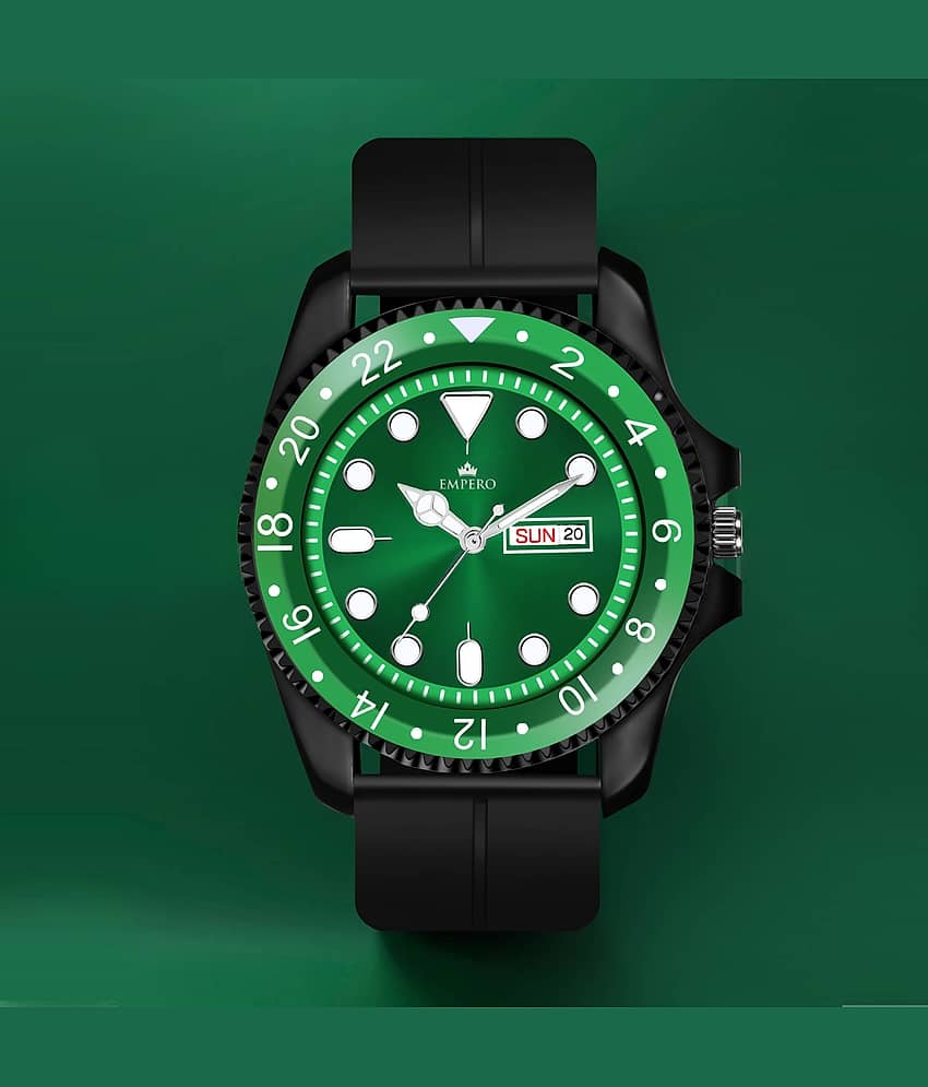 EMPERO Black Silicon Analog Men's Watch