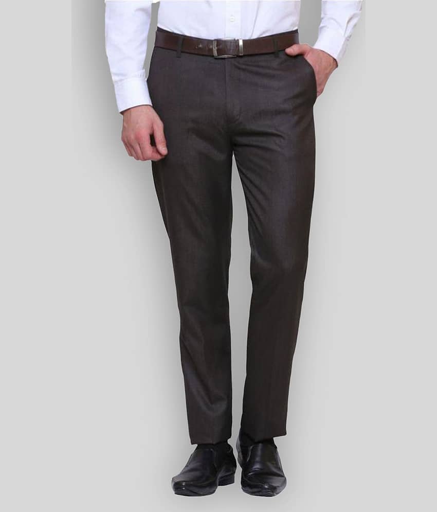 Inspire Clothing Inspiration - Brown Polycotton Slim - Fit Men's Formal Pants ( Pack of 1 )