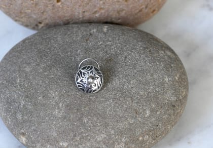 Rangoli Silver Nose Pin