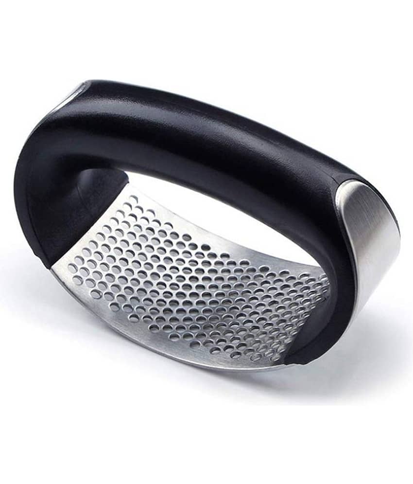 Mini Kiki Stainless Steel Garlic Press Crusher, Kitchen Garlic Presser Garlic Crusher Squeezer Mincer Chopper Garlic Chopper