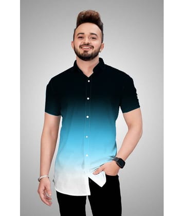 BOUGHT FIRST Cotton Blend Regular Fit Dyed Half Sleeves Men's Casual Shirt - Orange ( Pack of 1 )