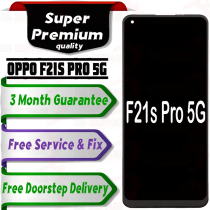 Oppo F21s Pro 5G Combo LCD with Touch Screen for F21s Pro 5G  white (display glass combo folder)