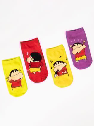 Thela Gaadi Shinchan: Playful Music Socks (Pack of 4 Pairs)