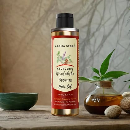 Nirutaksha Ayurvedic Hair Oil by Aroma Store  Advanced Solution for Hair Growth & Hair Fall Control
