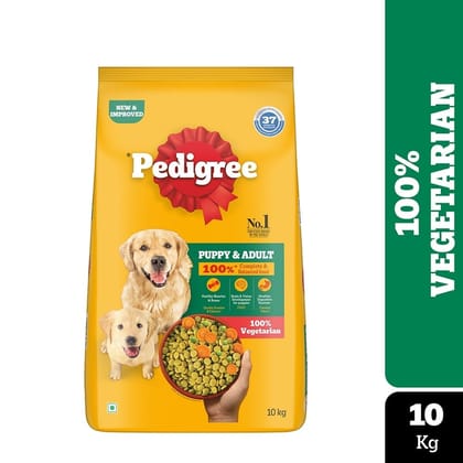 Pedigree 100% Vegetarian Adult & Puppy Dry Dog Food 10kg Pedigree 100% Vegetarian Adult & Puppy Dry Dog Food 10kg