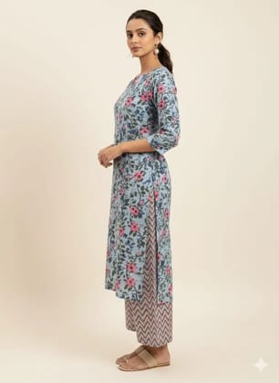 Stitched Cotton Sets Elegant Hand Block Printed Cotton Kurti Sets perfect for daily wear and festive occasions!Comfort fit | Soft breathable fabric | Beautiful hand block prints.1