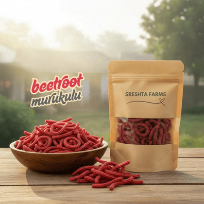 Sreshta Farms Crispy Murukulu Healthy South Indian Snack Beetroot Sreshta Farms Crispy Murukulu Healthy South Indian Snack Beetroot