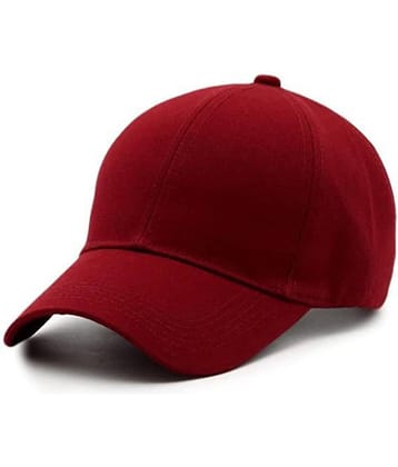 Alamos Pack of 1 Cotton Men's Cap ( Maroon )