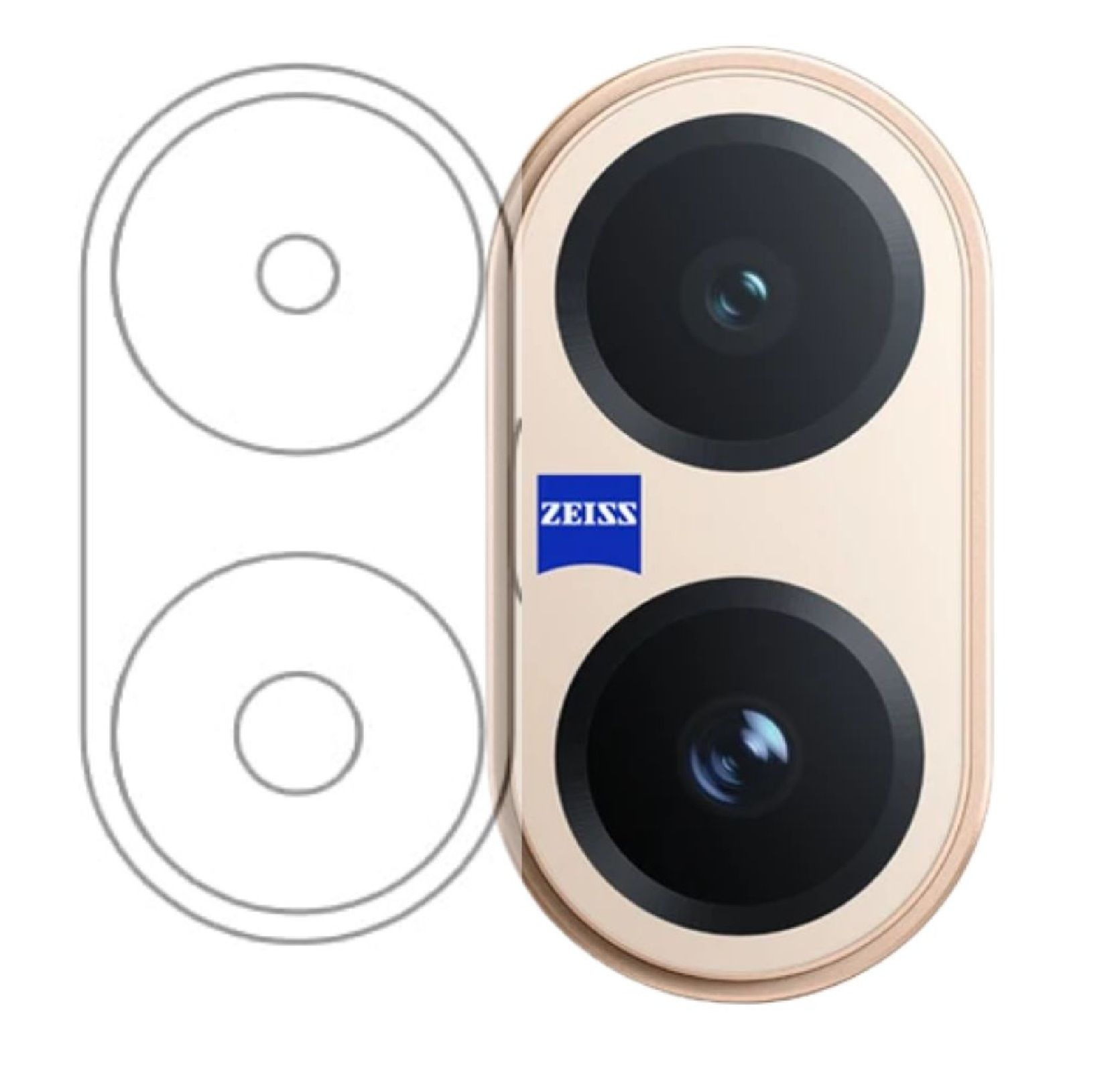 ISAAK Back Camera Lens Protector compatible for Vivo V60 5G (Pack of 1)