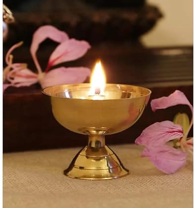 Brass Diya for Special Puja Akhand Jyot Diya for God's Aarti Decorative Deepak