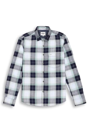 CHECKS SHIRT IN GREEN-M