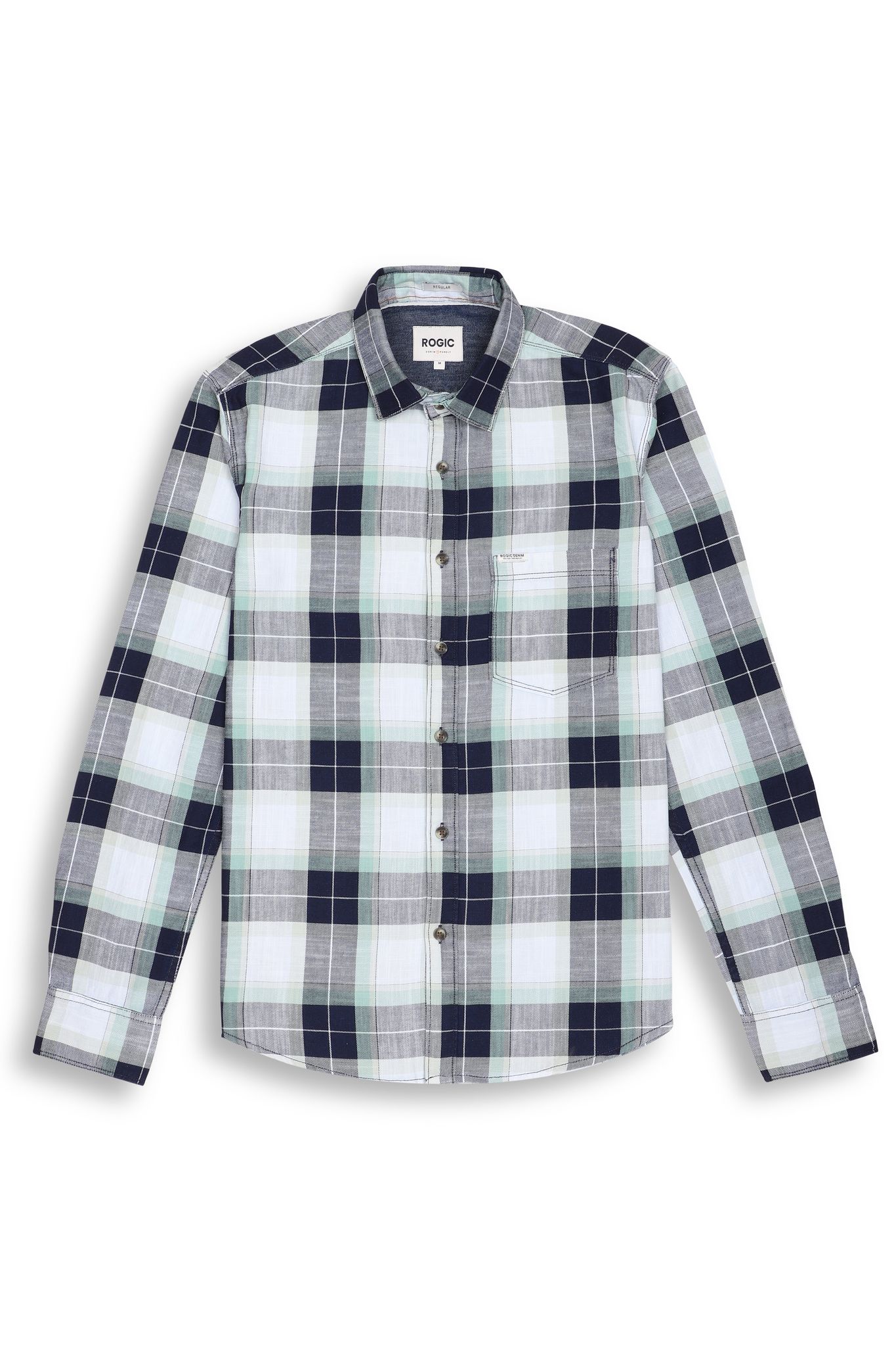 CHECKS SHIRT IN GREEN-M