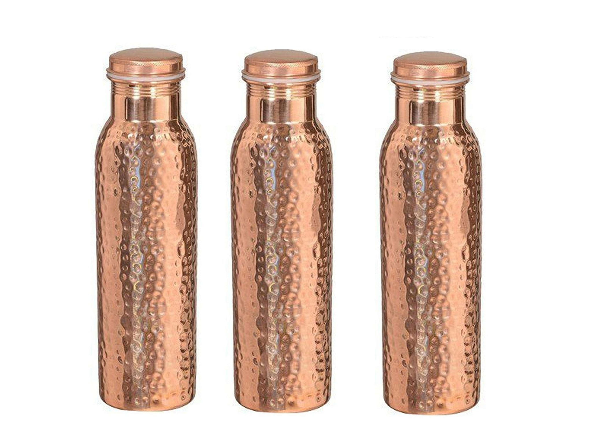 Imago Hammered Copper Bottle 1L (Pack of 3)