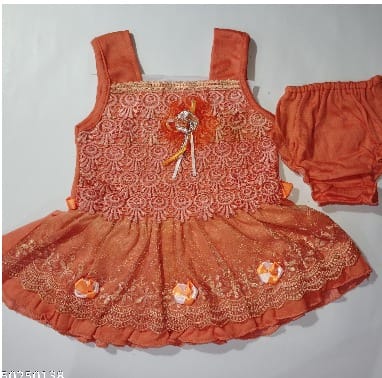 Cute summer frock Set for girls (Orange )