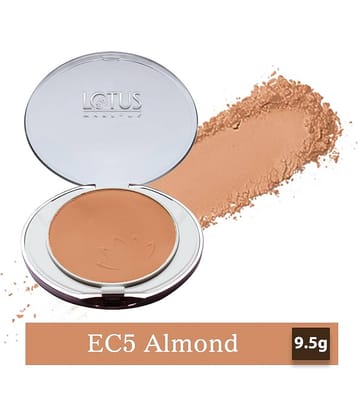 Lotus Makeup Ecostay Ideal Finish Pressed Powder Almond ,EC5, 9.5g (Pack of 1)