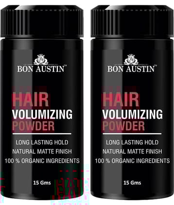 Bon Austin Hair Styling Powder for Voluminous Thin Hair with Matte Finish Clay 15 gm Pack of 2