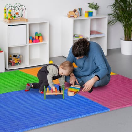 Multicolor Puzzle Interlocking Kids Play Mat-Pack of 8