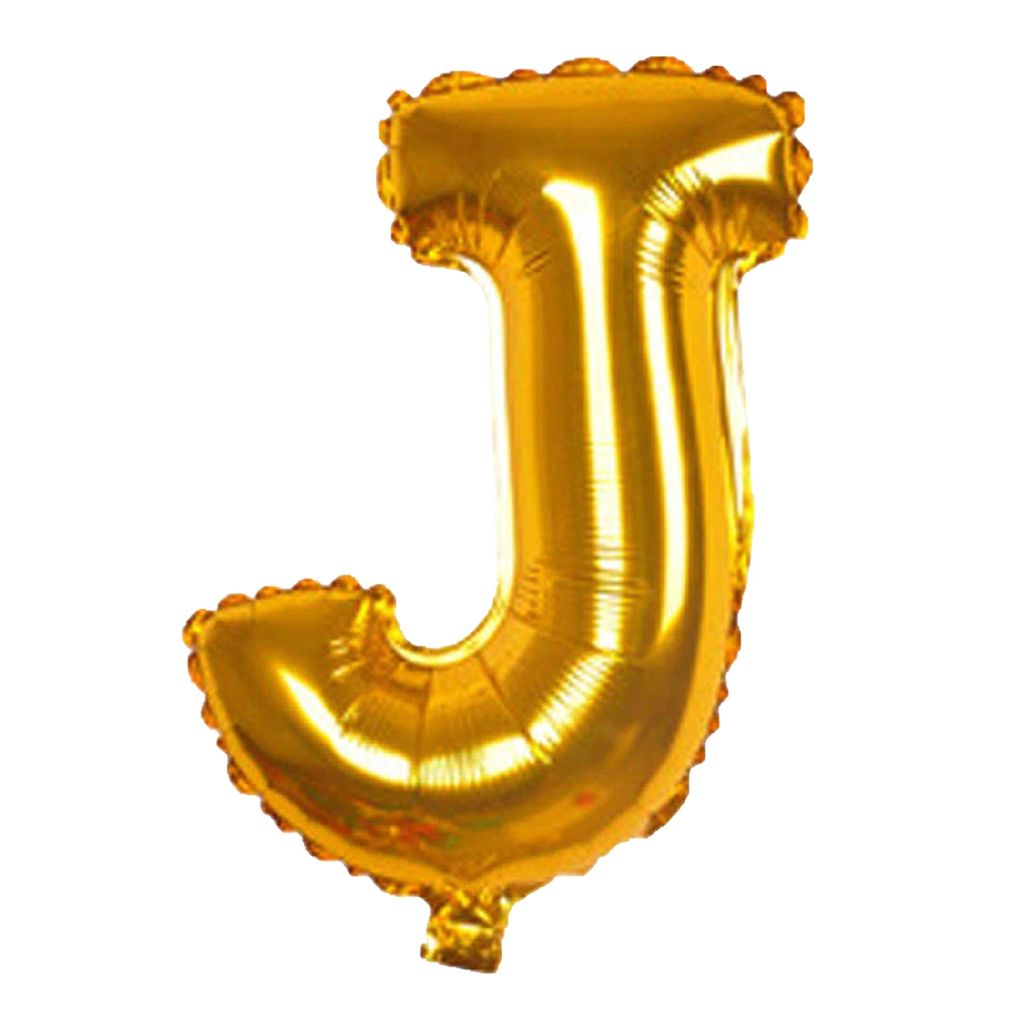 16" Letter J Golden Balloon - Party and Festive Needs | Buy online on ZillyBuy