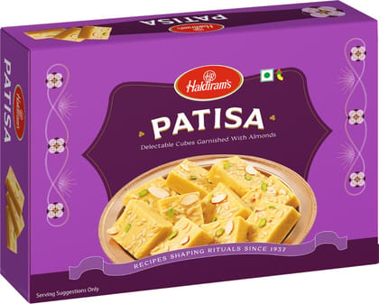 Haldiram's Dryfruit Patisa Pack | Crispy Soan Delight with Dry Fruits | Premium Mithai Gift Box (400 g) - Pack of 2