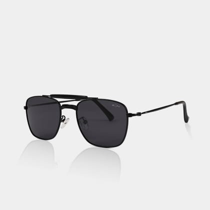 MOONX LEO – UV400 Double‑Bridge Compact Metal Sunglasses (Unisex)