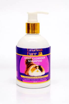 LuxuriousFurr Coat Cleanser Dog Shampoo| Cat Shampoo| Safe for Puppies & Kittens| Safe for Puppies & Kittens| Manages Odor and Shedding| Keeps Skin Calm& Fur Soft| No Tangle| 300 ml|