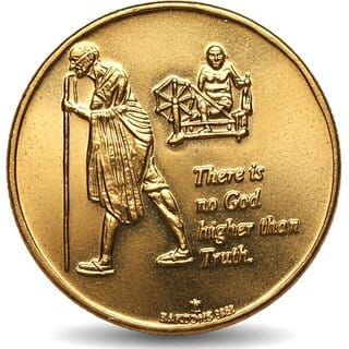 Mahatma Gandhi Yatra & Fire Masaal Silver Plated Ancient India Coin Edition