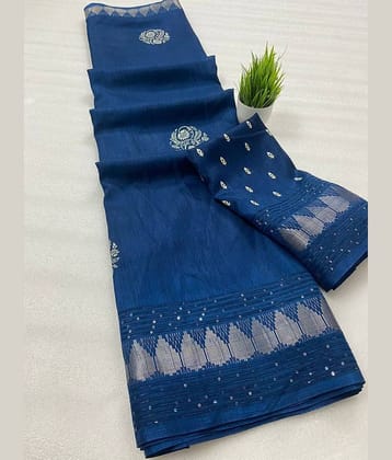 Bhuwal Fashion Art Silk Printed Saree With Unstitched Blouse Piece ( Magenta )