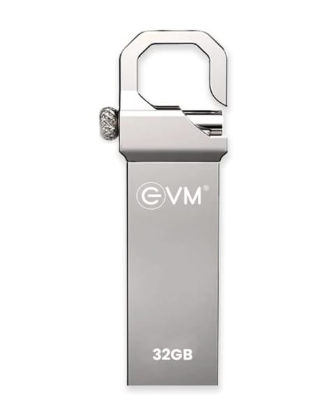 EVM EnStore 32GB Metal USB 2.0 Flash Drive - High Read Speeds up to 15MB/s & Write Speeds up to 8MB/s - Durable Metal Casing - Ideal for Data Transfer & Storage - (EVMPD/32GB)