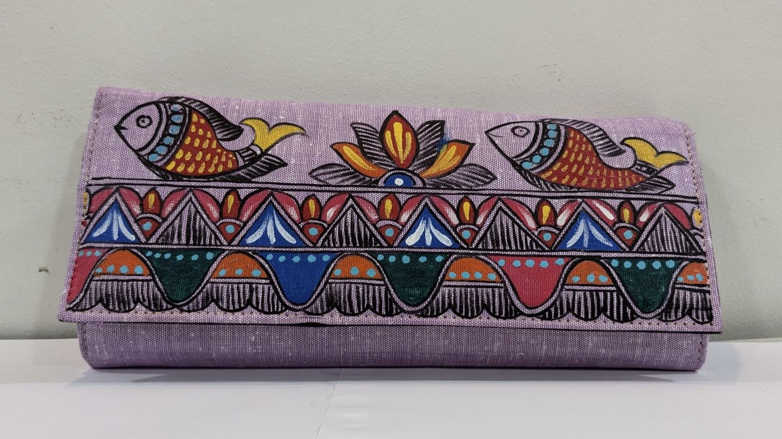 Kalakrishta Clutch - Khadi Cotton Purple