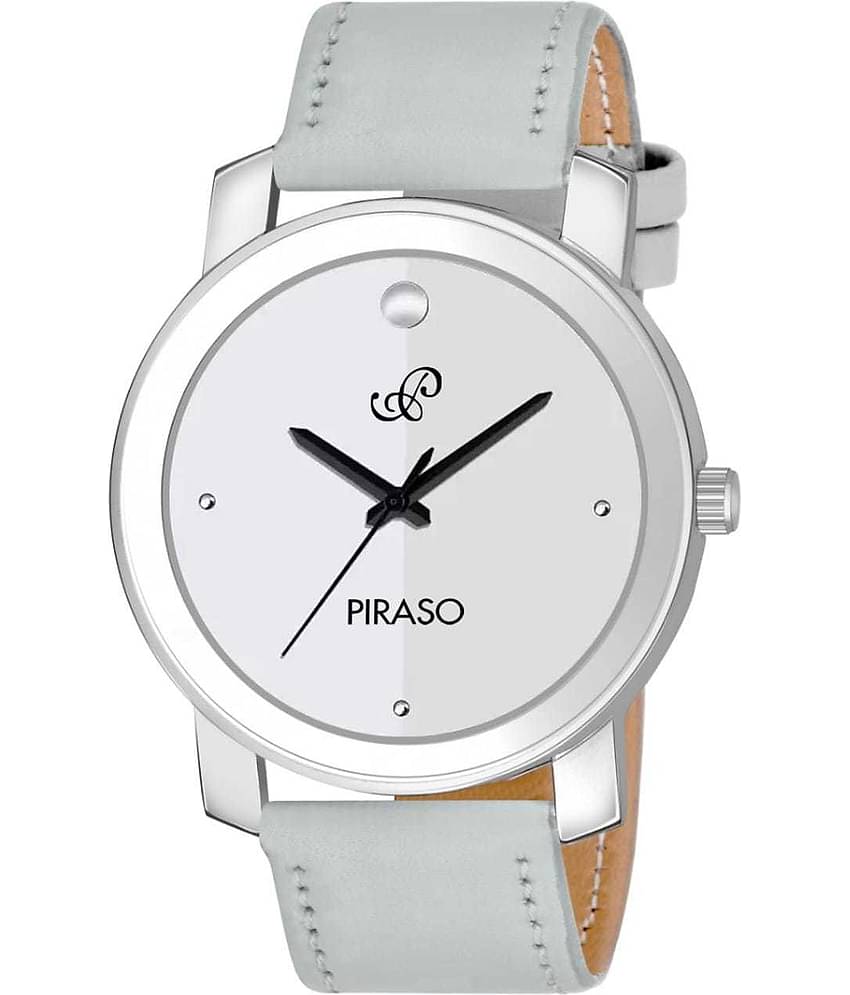 PIRASO Light Grey PU Analog Men's Watch