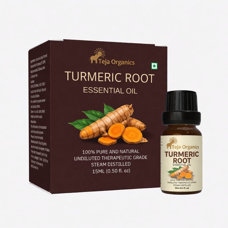 Turmeric Root Essential Oil 15ml | Spicy, warming and earthy scent | It works like a miracle to skin, Skin Blemish Care, reduce dullness  | Improve skin clarity, and enhance natural skin glow | Aromatherapy