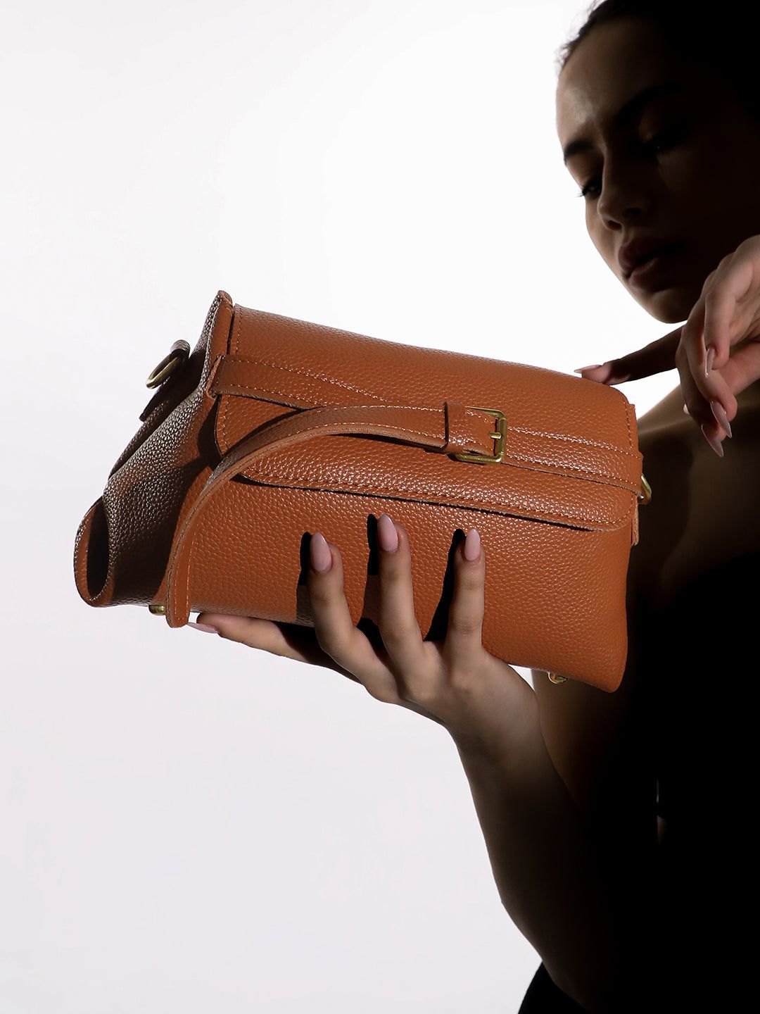 The Buckle Sling Bag - Terracotta Brown-Sling Bag