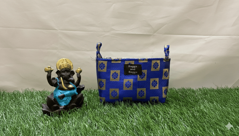 Baggz And Baggz Blue Handicrafts Eco Friendly Jute Bag (Royal Blue, Free Size) | Sustainable & Durable | Daily Use