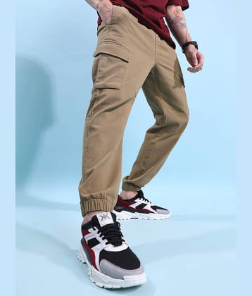 Highlander Regular Flat Men's Joggers - Khaki ( Pack of 1 )