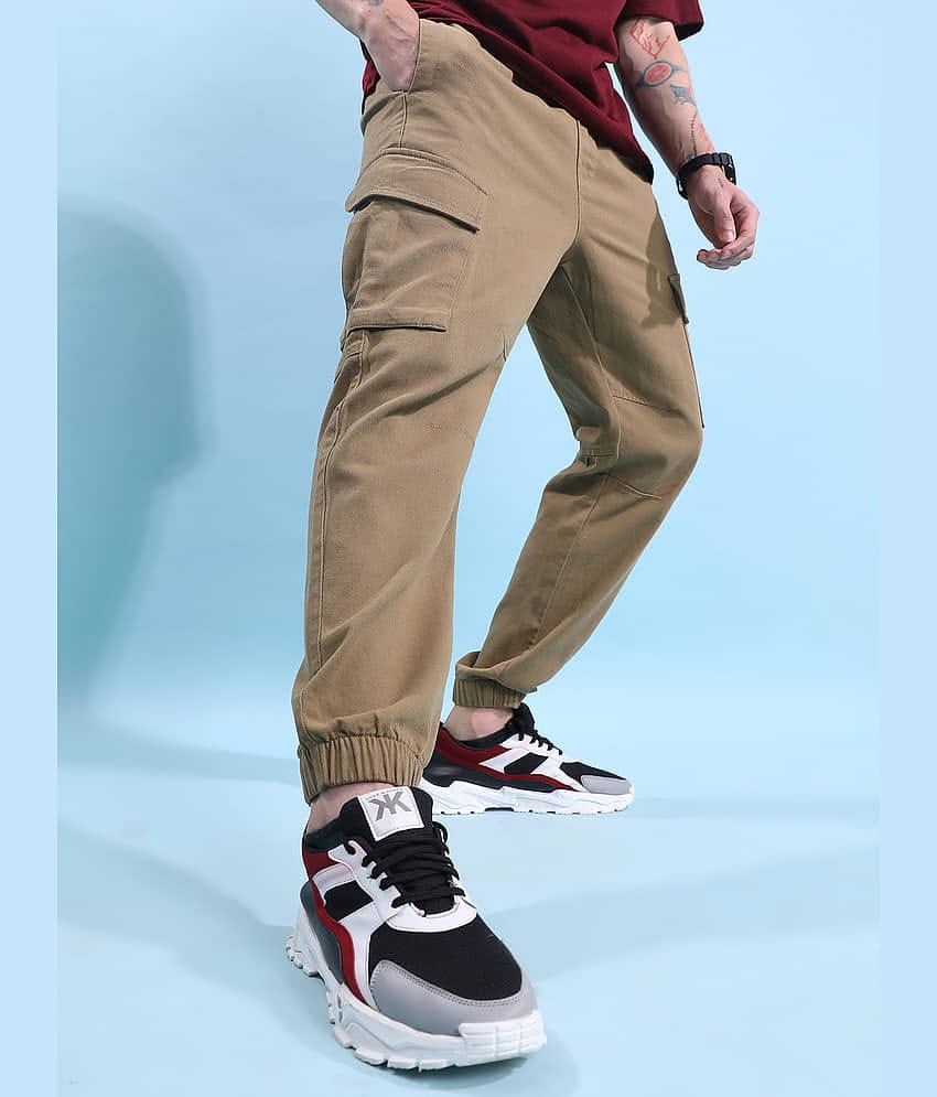 Highlander Regular Flat Men's Joggers - Khaki ( Pack of 1 )