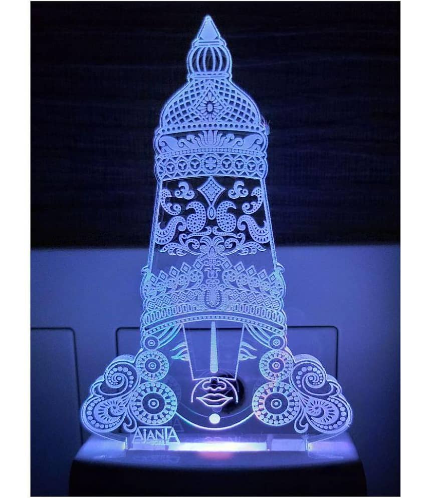 Ajanta Tirupati Balaji ( PEN STAND FREE ) Code : 2069 3D Night Lamp Multi - Pack of 1