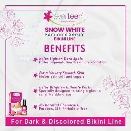 everteen Snow White Feminine Serum for Bikini Line in Women - 30ml