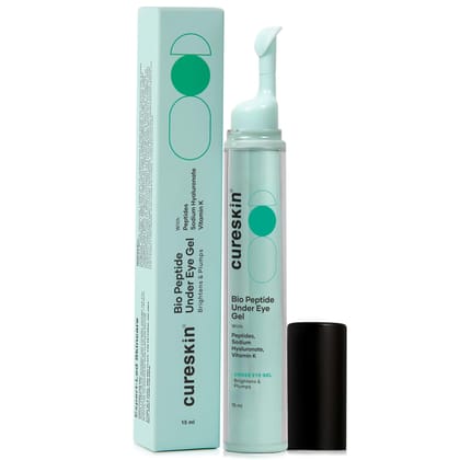 Cureskin Under Eye Gel for Dark Circles for Women and Men | Bio-Peptide Under Eye Gel to Reduce Dark Circles, Puffiness & Wrinkles | Under Eye Cream for Men and Women Cureskin Under Eye Gel for Dark Circles for Women and Men | Bio-Peptide Under Eye Gel t