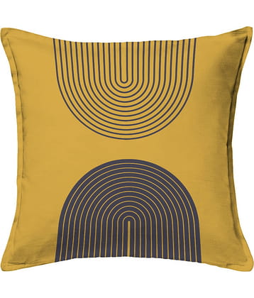 Houzzcode - Water Repellent Yellow Polyester Pillow Covers 40x40x3 ( Pack of 1 )