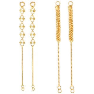 1gram gold Plated Kanchain Ear chain earcuff Ear to Ear Combo for Women & Girls