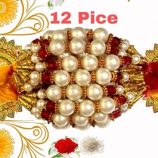 (Pack of 12) CHARKEE Fancy 12 Bhaiya Bhabhi Rakhi (Multicolour)