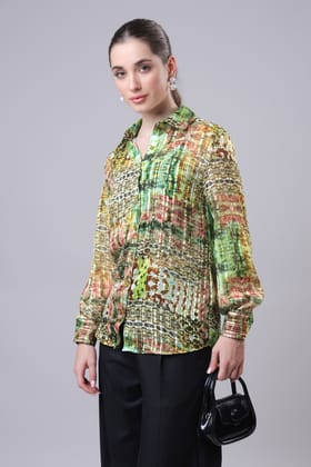 Trendy Green Abstract Golden Shirt-XXS / Sage Green / SH00077-FAB22008344 -2  MTR-NIL-NIL-NIL-NIL-THG013-FS003-NIL-BT0083-12-NIL-NIL-NIL