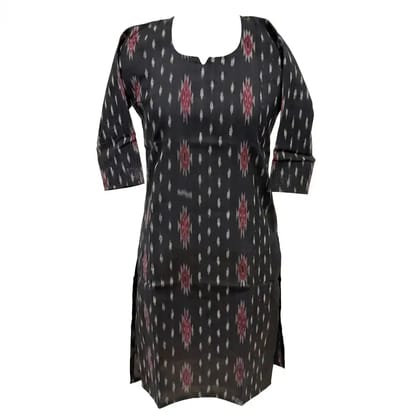 Kurti Printed Black Red – Odisha Handloom