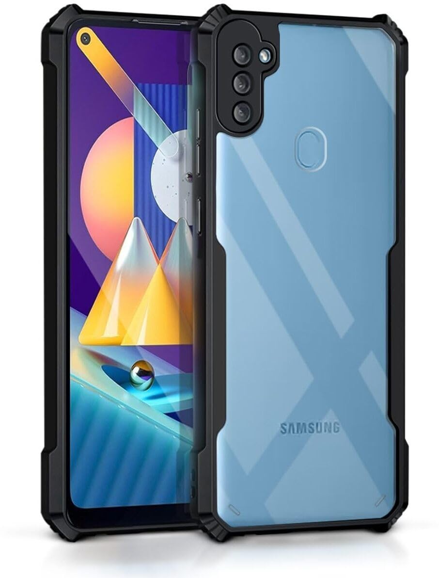 PLUGTECH Slim Shockproof Case | Matte Black Soft | Drop Protection | Precise Cutouts | Premium Mobile Cover for Samsung Galaxy M11, Samsung Galaxy A11