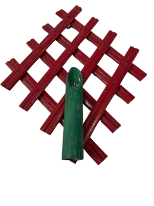 ASOMI BAMBOO FLOWER HANGING VASE WITH BUNCH OF ARTIFICIAL FLOWERS